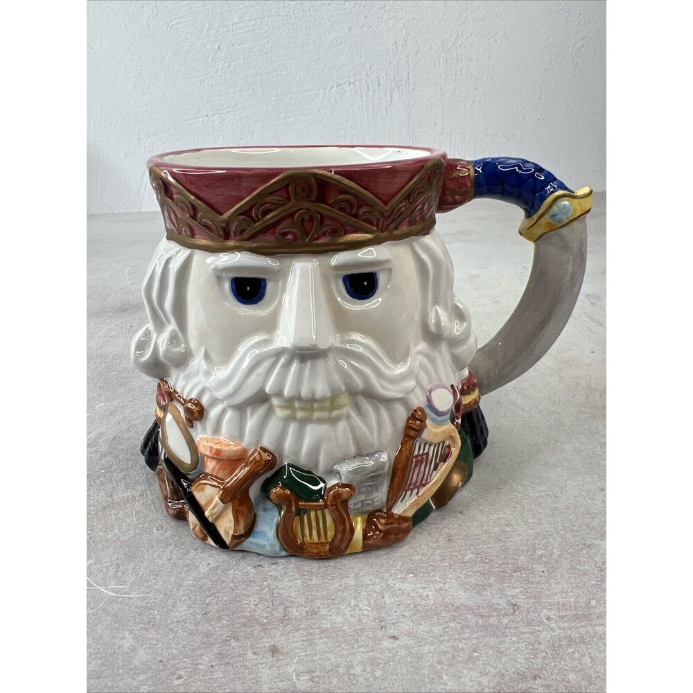 Figural 3D Oversize Coffee Mug Nutcracker Christmas Musical Soldier 20 oz. NWOT
